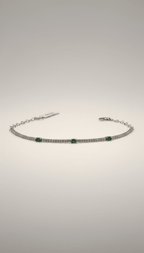 Brazalete Esmeraldas & Diamantes