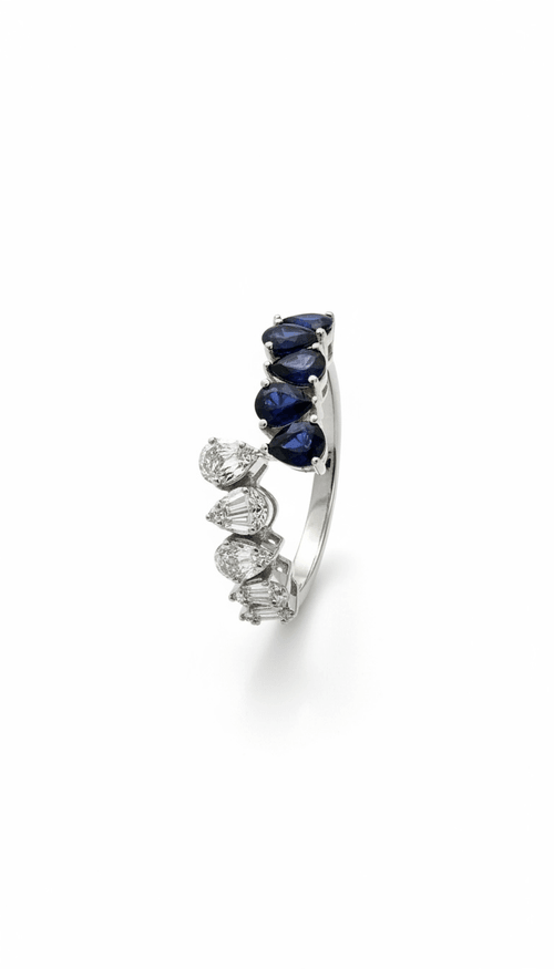 Anillo dueto Zafiros & Diamantes