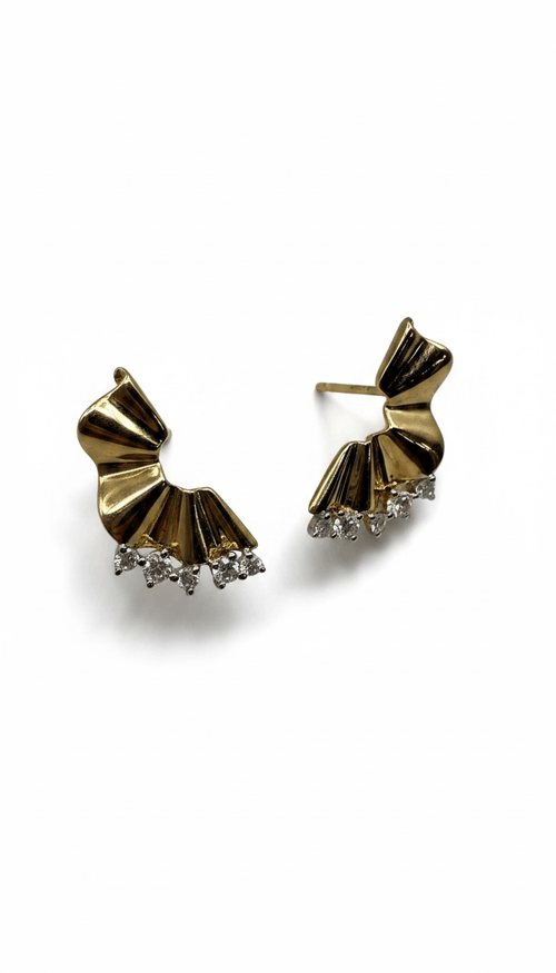 Aretes Abanico Escultural