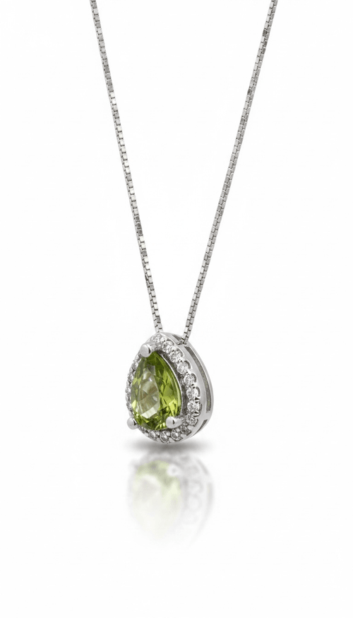 Dije Gota Peridot & Diamantes