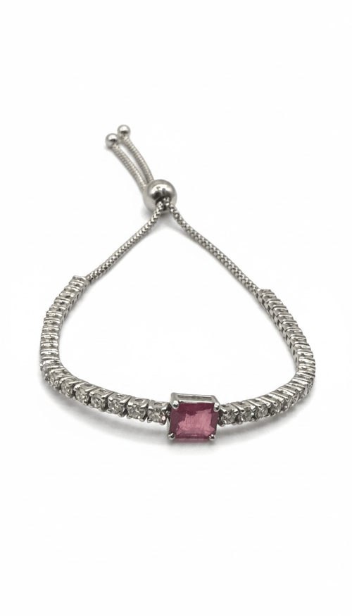 Brazalete Tennis Rubí Royale Ajustable