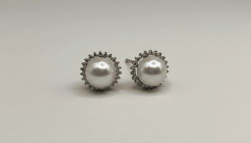 Aretes Perla & Diamantes