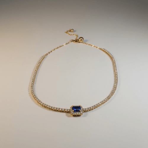 Gargantilla Chocker Diamantes & Zafiro