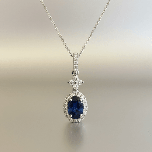 Dije Zafiro Corte Oval