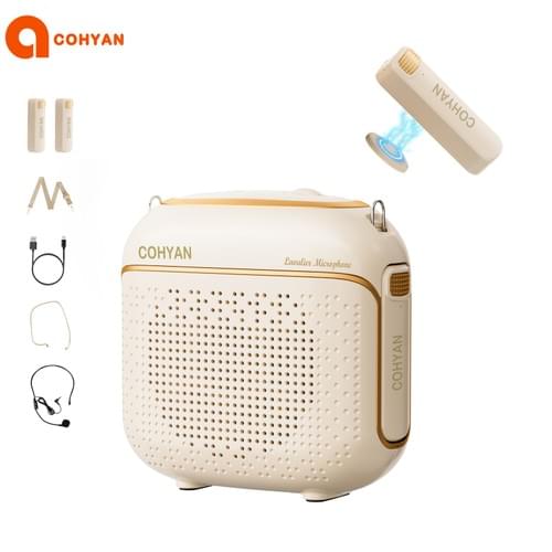 COHYAN K29 Portable Voice Amplifier with 2 Wireless Bluetooth Microphone & Speaker for Teachers