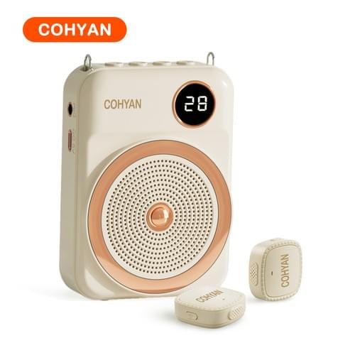COHYAN K38 Voice Amplifier for Teachers with Dual Magnetic Wireless Lavalier Microphones
