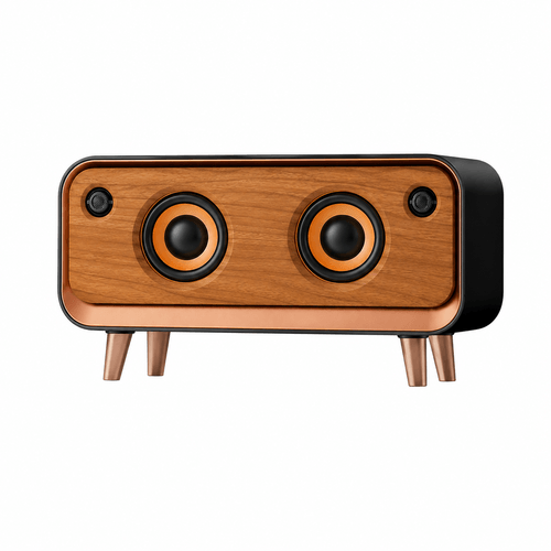 COHYAN B171 Vintage Wooden Retro Eagle Eye Speaker with Ambient Lighting Retro Bluetooth Speaker