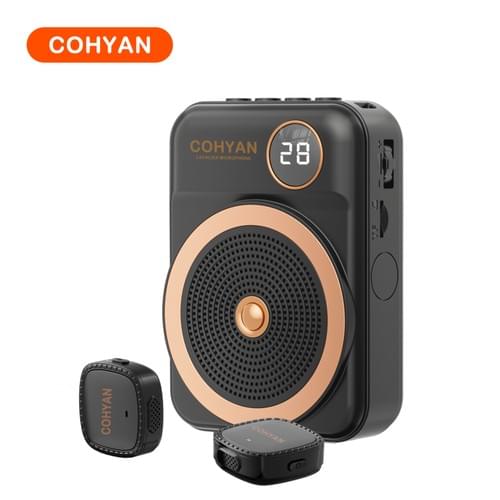 COHYAN K38 Voice Amplifier for Teachers with Dual Magnetic Wireless Lavalier Microphones