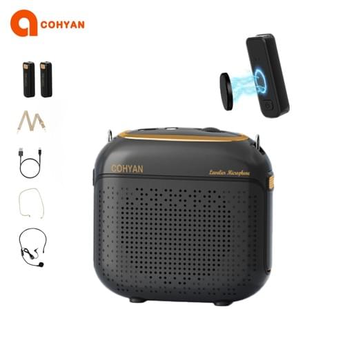 COHYAN K29 Portable Voice Amplifier with 2 Wireless Bluetooth Microphone & Speaker for Teachers