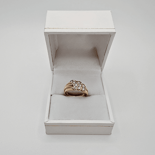 Bague or jaune 18 carats - sertie de diamants