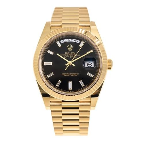 全新 ROLEX 勞力士 星期日曆型 DAY-DATE 228238-0004 黑冰糖