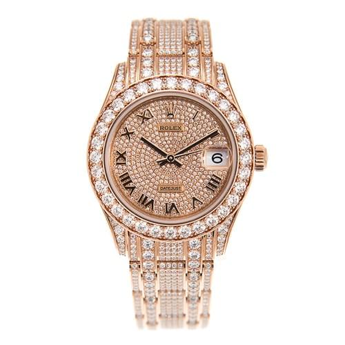 全新 ROLEX 勞力士 恒動日誌型 DATEJUST PEARLMASTER81405RBR 滿天星/全鑽