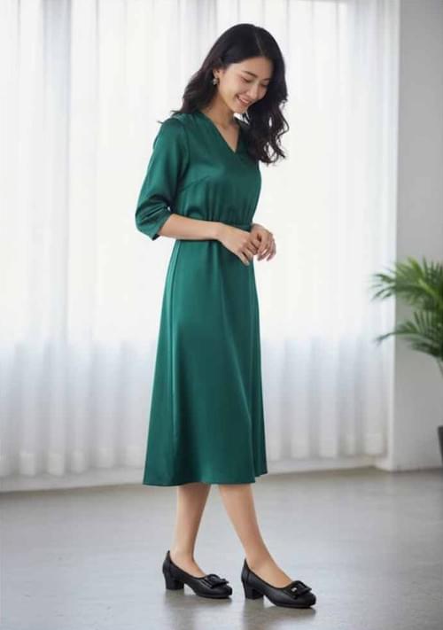 Miofeel 方頭心鑽跟鞋