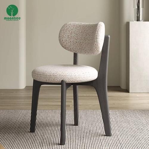 Luxury Solid Wood Dining Chair with Custom Upholstery for Hotel Restaurant