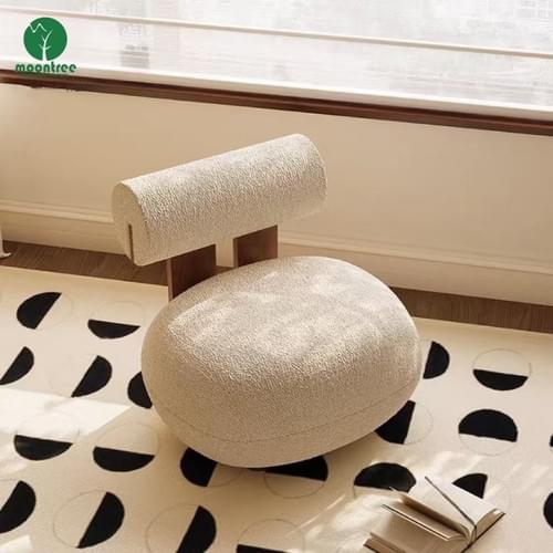 Custom Boucle Fabric Round Accent Chair Lounge Chair Single Sofa for Hospitality Living Room