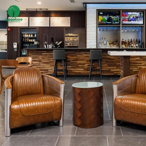 Luxury Retro Hotel Villa Single Sofa | Moontree Custom Heavy Metal Style Hospitality Seating