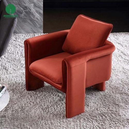 Modern Velvet Accent Chair | Luxury Upholstered Armchair for Hotel Lobby & Lounge