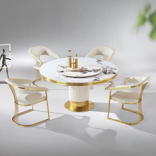 Customized Dining Room Furniture Round Marble Dining Table DT-8244B