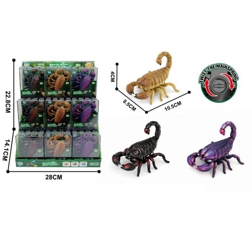DK01769896 Wind Up Chain Crawling Rainforest Emperor Scorpion (solid color)