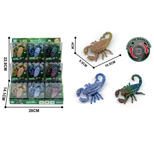 DK01769894 Wind Up Chain Crawling Rainforest Emperor Scorpion (color plated)