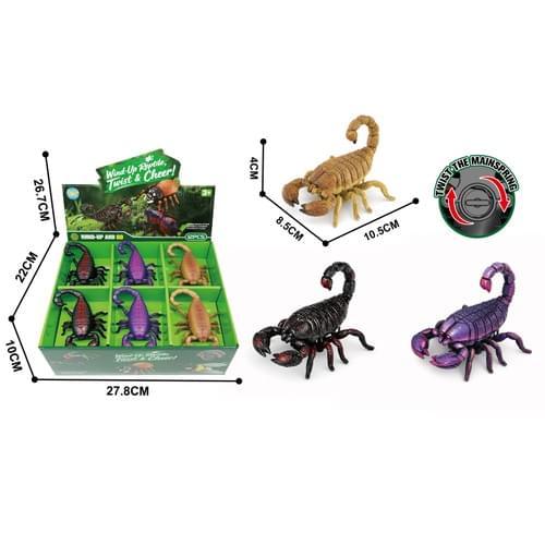 DK01769878 Wind Up Chain Crawling Rainforest Emperor Scorpion (solid color) 12 pieces/box