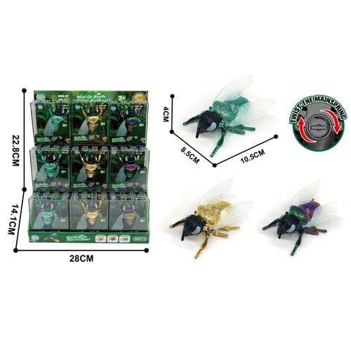 DK01769902 Clockwork Chain Crawling Bee (color plated)