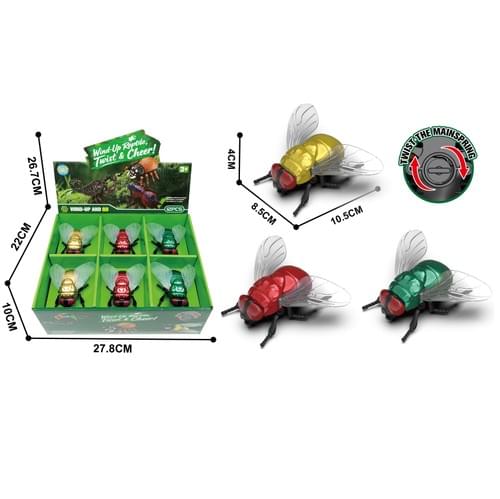 DK01769883 Clockwork Chain Crawling Fly (solid color) 12 pieces/box