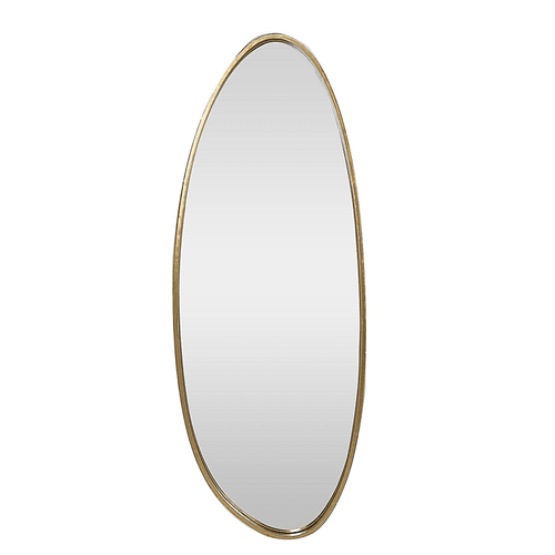 Wall mirror with a golden frame