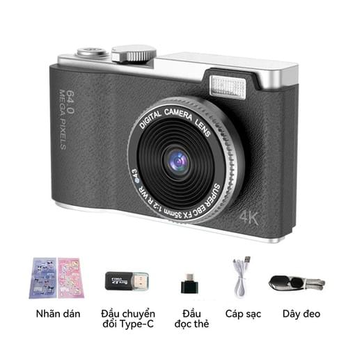 CLUBLU- Máy Ảnh Kỹ Thuật Số Selfie LK-003 Camera Kép Mini Digital 4K Video Cho Học Sinh Retro