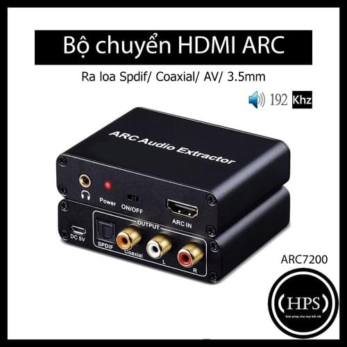 Bộ chuyển âm thanh hdmi arc/ earc từ tivi ra loa 3.5mm, Optical, Coxial, AV - HPS
