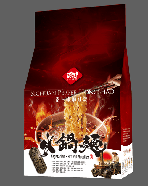 抱抱火鍋麵-椒麻紅燒風味(一箱/12袋/一袋3小包)