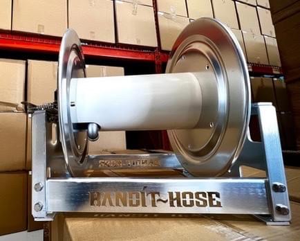 Bandit Aluminum Hose Reel - 12inch Drum - 1/2in Manifold - Manual