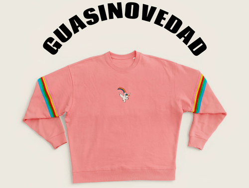 Sudadera Oversize curro 92 rosa salmón
