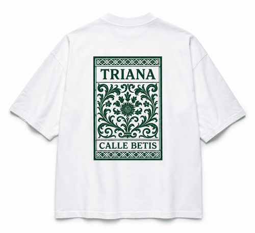 Camiseta Azulejo Calle Betis Triana ( Corte oversize)