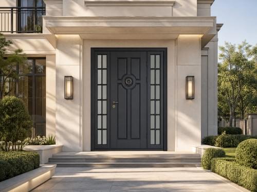 Classic Double Doors: AT-ZD-MM-08— Grand Architectural Aesthetics and Mastercrafted Solid Wood