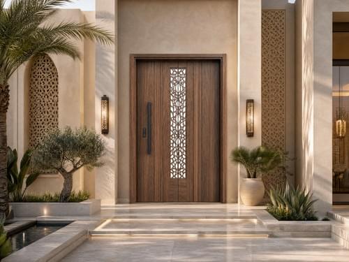 Classic Double Doors: AT-ZD-MM-12— Grand Architectural Aesthetics and Mastercrafted Solid Wood