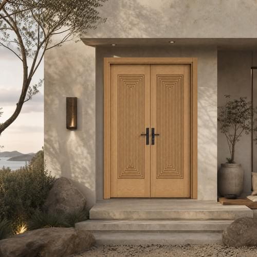 Classic Double Doors: AT-ZD-MM-14— Grand Architectural Aesthetics and Mastercrafted Solid Wood