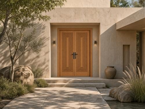 Classic Double Doors: AT-ZD-MM-13— Grand Architectural Aesthetics and Mastercrafted Solid Wood
