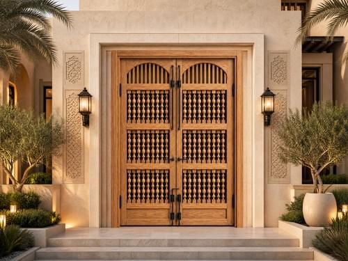 Classic Double Doors: AT-ZD-MM-10— Grand Architectural Aesthetics and Mastercrafted Solid Wood