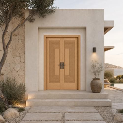 Classic Double Doors: AT-ZD-MM-11— Grand Architectural Aesthetics and Mastercrafted Solid Wood