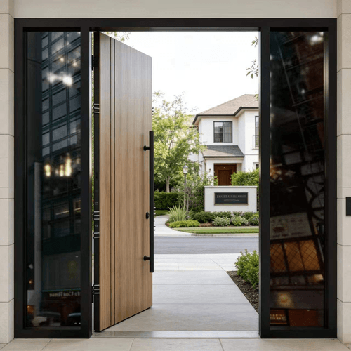 Anti-Theft Aluminum Pivot Security Door-