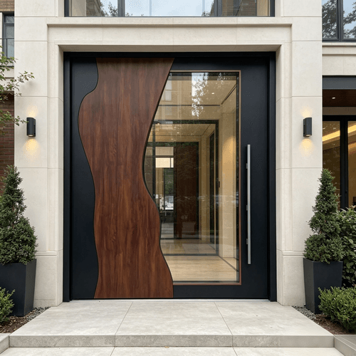 Contemporary Minimalist Commercial Aluminum Pivot Door