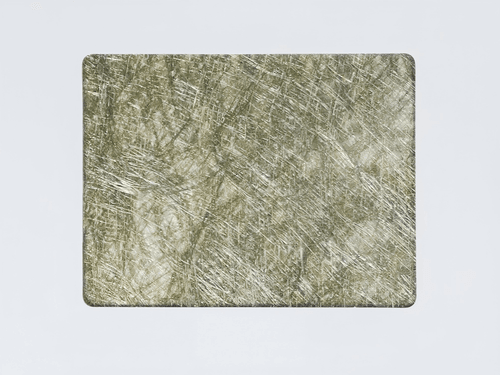 Decorative Glass Laminating Fabric Khaki Moss Cross-Hatch Textured Matrix