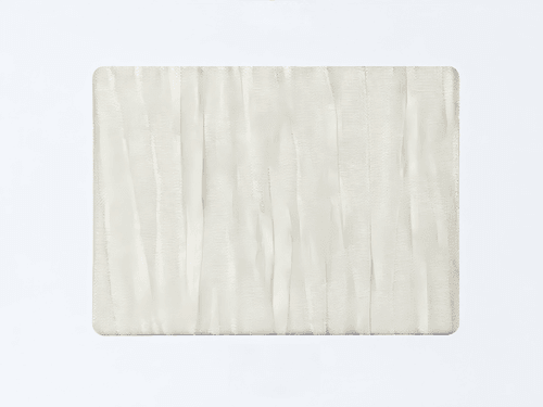 Ivory Vertical Pleated Pattern Glass Fabric Interlayer for Interior Glazing
