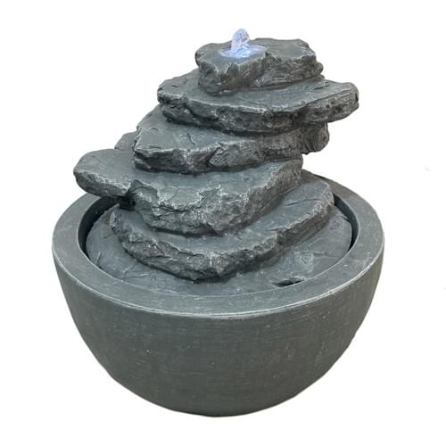Manufacturer zen stacked slate water fountain tabletop decor
