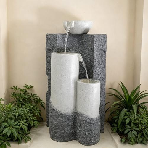 Modern Waterfall Fountain, 80cm Tall