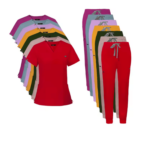 Nursing Scrubs Set Surgical Hand Drawn