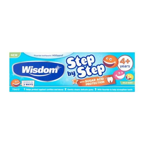 Wisdom Step By Step 4+ Toothpaste 75ML