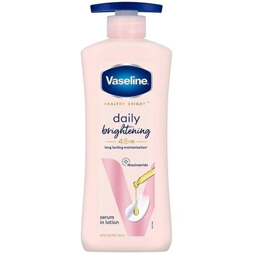 Vaseline Healthy Bright Body Lotion 600 ml, Daily Brightening Moisturizer with Sunscreen for Dry Ski