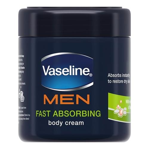 VASELINE BODY CREAM FAST ABSORBING MENS 400ML